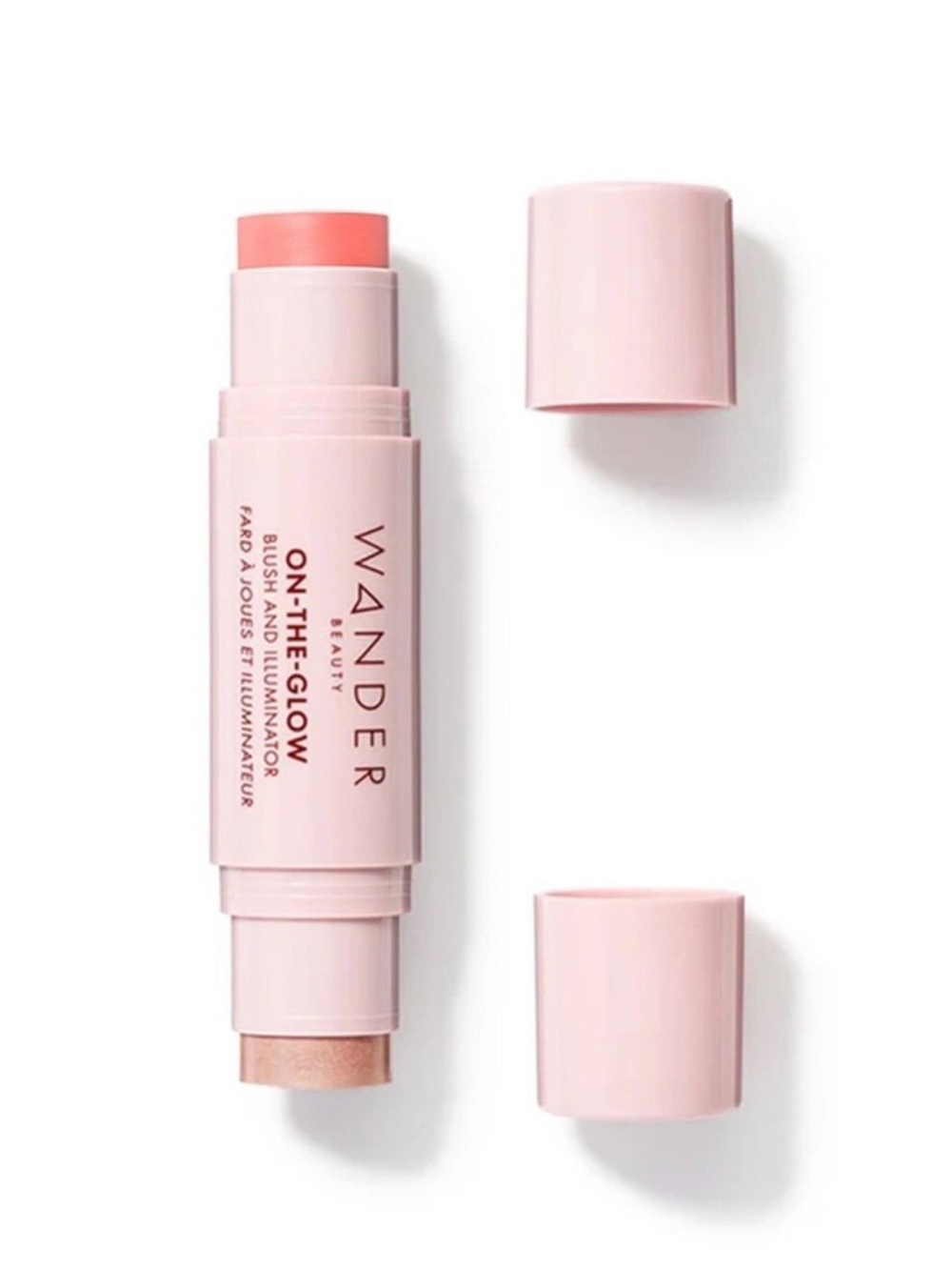 Wander Beauty Dual Blush Stick-coral Rose, blush and illuminator